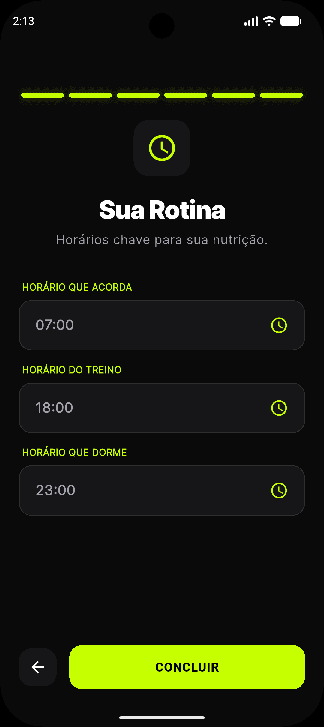 Macros do dia